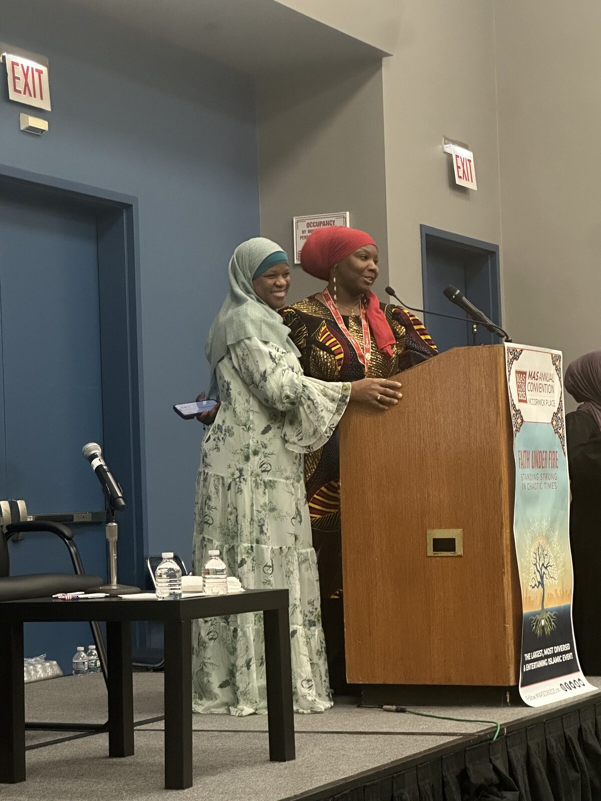 Two women on stage at MAS-ICNA Convention