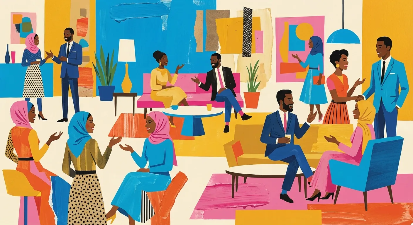 Young Black Muslim professionals networking