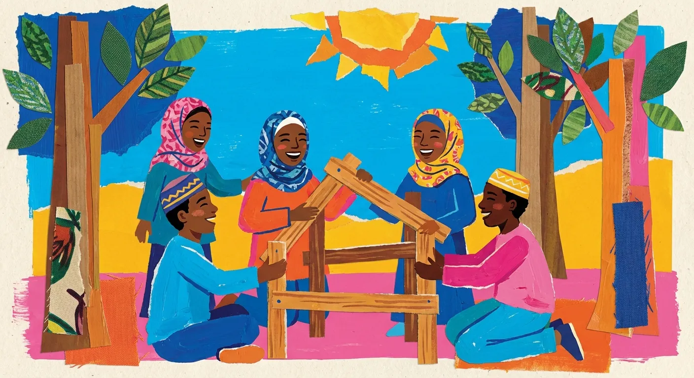 Muslim youth at summer camp